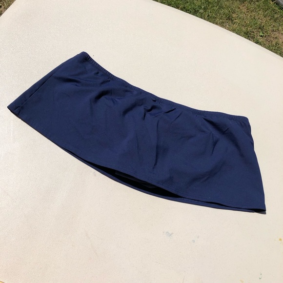 Lands End Canvas 1963 Women’s Swimsuit Bathing Suit Swim Skirt Bottom Navy L - Picture 3 of 7